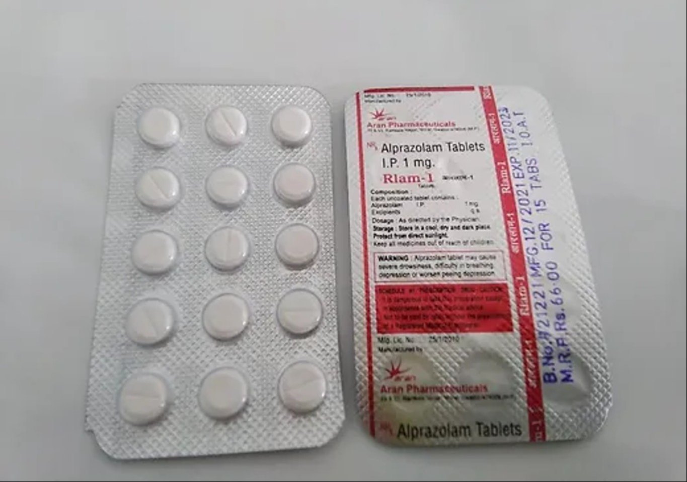 Rlam 1mg Alprazolam Tablets UK